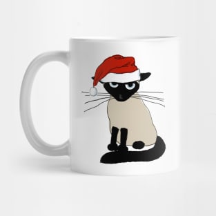 Siamese Santa Cat | Funny Cat Christmas Holiday Mug